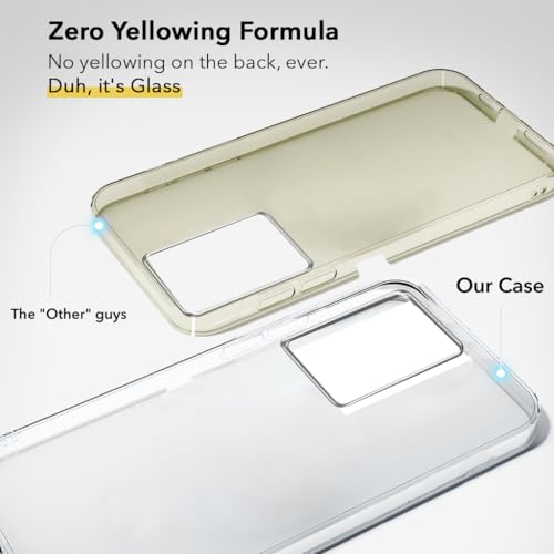 Image of Jkobi Lifetime Anti-Yellow Clear Back Cover Case for Motorola Moto G85 5G (Sleek Hard Crystal | Shockproof and Camera Protection)