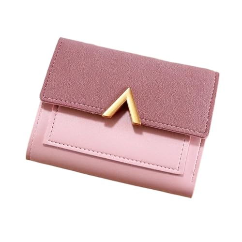 Women Wallet Short Female Purse Women Girl Card Holder Wallet Credit Card Holder Case Bags Coin Purse(Pink)