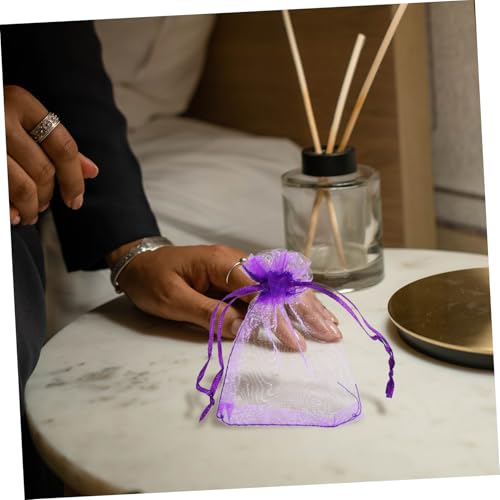 100 bolsas de sachet vacías aroma lavanda para joyas miniatura 6