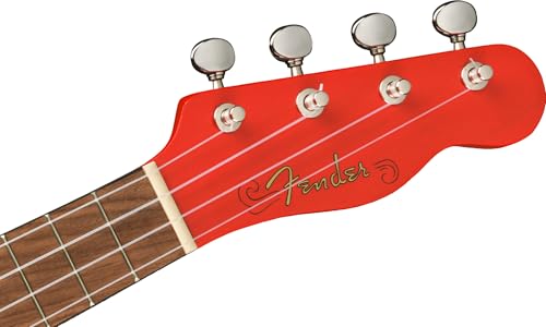 Fender Limited Edition Venice Soprano Ukulele - Fiesta Red Bundle with Gig Bag, Tuner, and Austin Bazaar Instructional Video - image 6