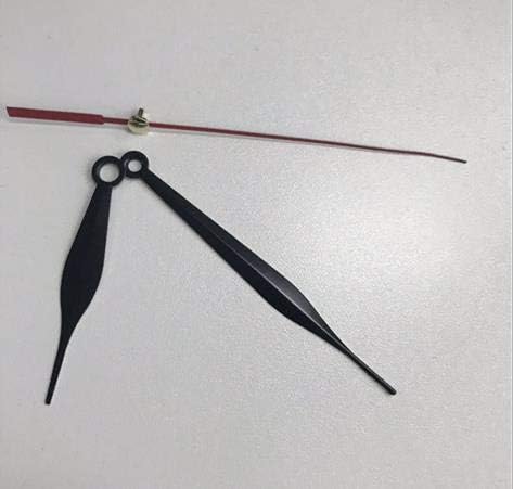 Clock Parts & Accessories 100sets DIY Wall Clock Accessories Metal Needle Pointer Second Hand Minute Hour Hand Set Needles Clocks Home Decor - (Color: Black red)