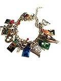 Ivy & Clover HP Inspired Horcrux Crest Charm Bracelet Book Covers