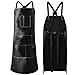 SiaBiced Work Apron Tool Apron Heavy Duty Oil Resistant PU Leather Waterproof for Butcher Grooming Plumber Technician Electrician