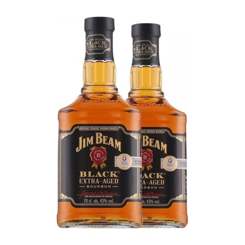 Whisky Bourbon Jim Beam Black Extra Aged 70 cl (Caja de 2 Botellas de 70 cl)