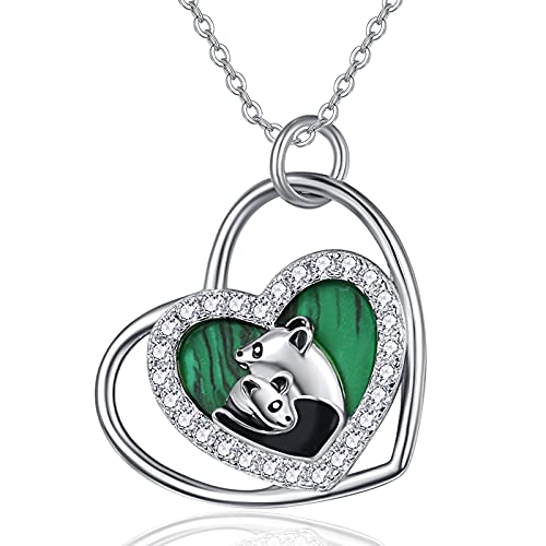 Bijoux cadeau anniversaire pour fille et maman : collier pendentif panda en argent