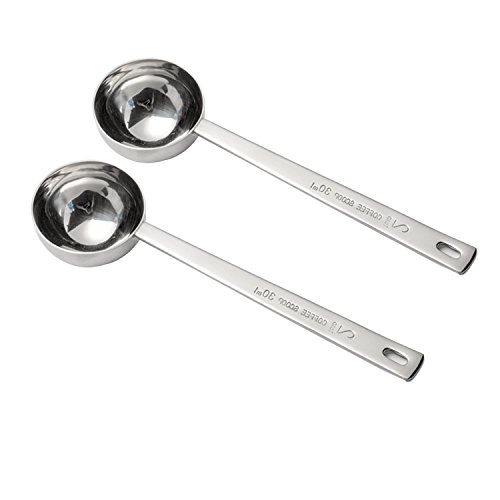 30ml Coffee Scoop,Endurance Metal 304 Stainless Steel 2 Tablespoon Measuring Coffee Scoop Spoon