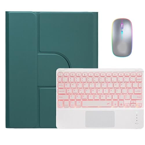 Étui iPad 9ème génération en cuir premium avec clavier tactile rétroéclairé