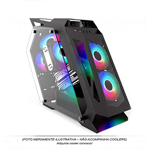 Gabinete Gamer Pixxo Lks06s Preto Lateral Vidro