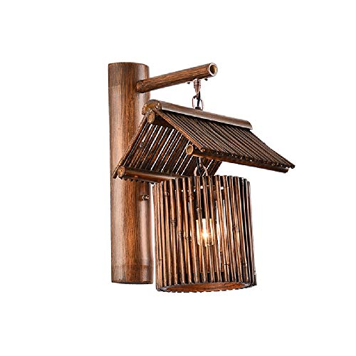 Lumière murale vintage bambou pour adoucir l'éclairage de chambre