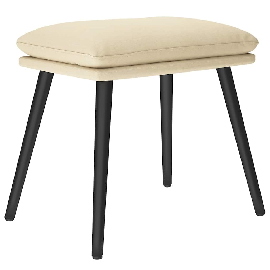 Podnóżek kremowy 45 x 29,5 x 35 cm materiał