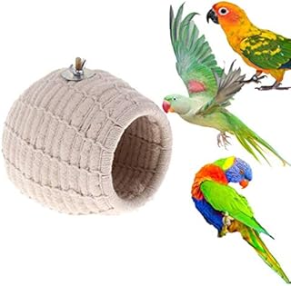 Rope Weave Bird Breeding Nest Bed House Toy for Budgie Parakeet Cockatiel Conure Canary Finch Lovebird African Grey Cockatoo Amazon Small Medium Parrot Cage Perch Hatching Nesting Box