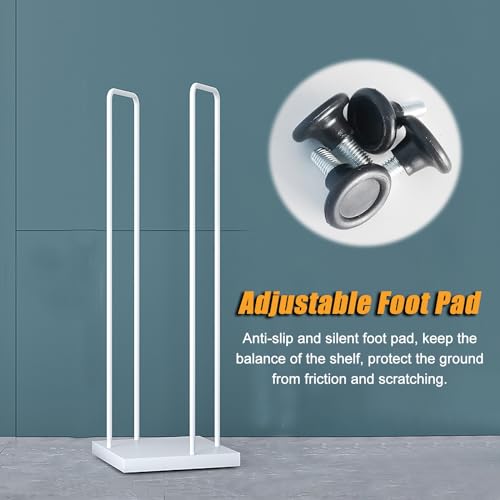 Estante de almacenamiento de cojines ajustable con estructura rectangular blanca 5