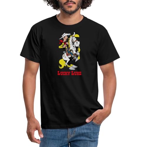 Photo de Spreadshirt Lucky Luke sur Jolly Jumper Marchandise BD T-Shirt Homme, L, Noir