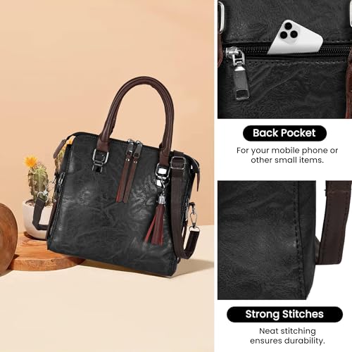 Image of Storite Women's Small Satchel Handbag for Women | Satchel Bag for Work | Ladies Purse | Stylish Shoulder Bag | Gift For Women | Timeless | Birthday /Wedding Gift for Wife /Sister /Mother