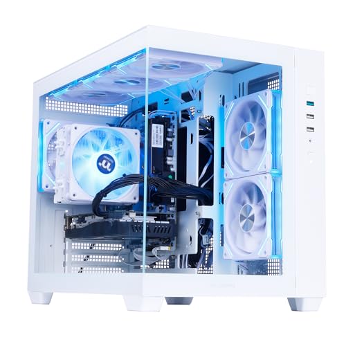 Image of MLOONG Gaming PC Desktop, AMD Ryzen 5 5500(6Core 12Threads Up to 4.2G),AMD Radeon RX 6500XT 4GB Graphics,16GB DDR4 RAM 3200MHz,512GB NVMe SSD,650W PSU,WiFi Prebuilt Tower Computer with Win11 Home