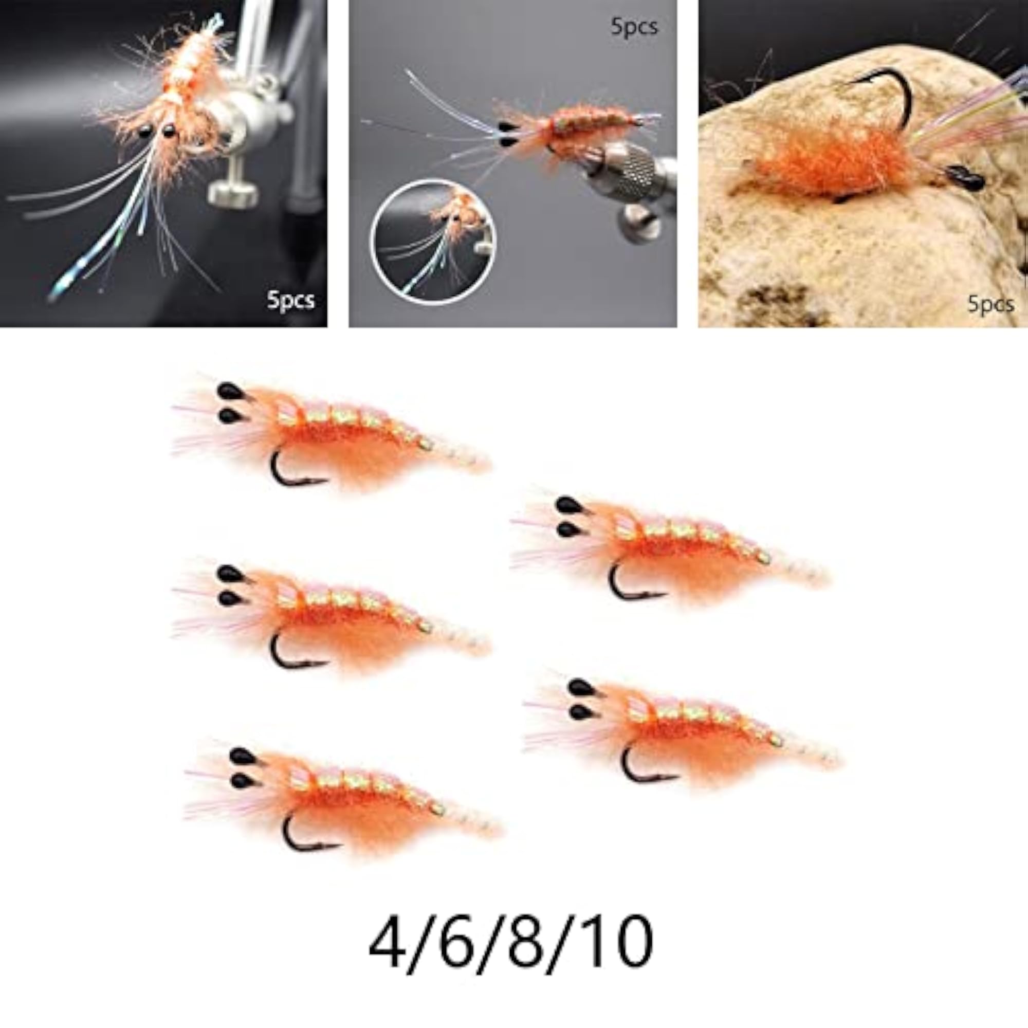 Lifelike Crayfish Fishing Nymph Fly, Sturdy for River Fishing