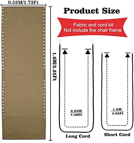 Gravity Chair Replacement Fabric With Bungee Cord Kit, Repair Cloth With Lace For Anti-Gravity Lounge, Mesh Part For Patio Sling Folding Recliner Couch Outdoor Pool Lawn #TOP1