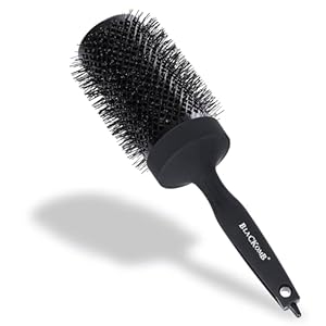 Blackomb Rundbürste für sehr lange Haare, mit Keramik Turmalin Nano Silber Beschichtung, XXL 125mm Körper - Haarbürste, Volumenbürste & Stylingbürste, 65mm