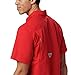 Columbia Mens Slack Tide Short Sleeve Camp Shirt, Red Spark, Medium
