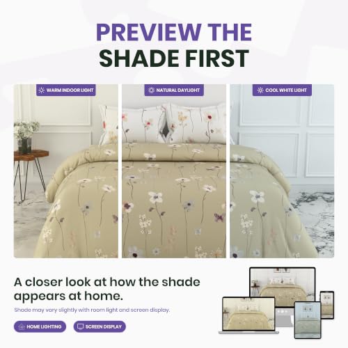 Image of Loreto 100% Cotton Bed Sheet Double Bed with 2 Pillow Covers, 88 x 90 inch