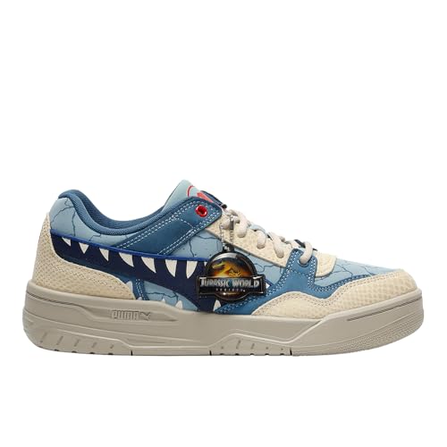 PUMA Men's Rebound Retro Jurassic World Shoes Sneaker, Seafoam-Navy-Creamy Vanilla AH25, 12