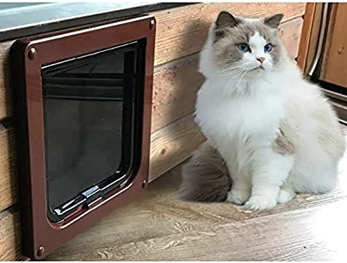 Porta Magnética Para Animais De Estimação Com Aba De Gato Com Trava De Torção De 4 Vias, Fácil Insta