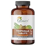 Grenera Triphala Tablet 240 nos, Uncoated Tablets Made with Organic Amalaki Powder, Haritaki Powder,