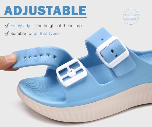 Image of KuaiLu Womens Recovery Sandals Comfortable Arch Support Adjustable Slides