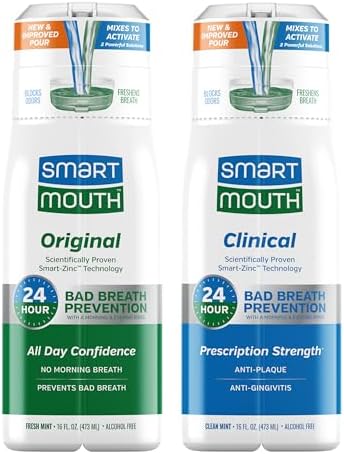 SmartMouth Original & Clinical Zinc Activated Mouthwash Bundle, Mint