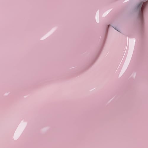 Miniatura 5 de RARJSM Esmalte de uñas de gel rosa transparente, esmalte de gel rosa transparente, manicura francesa natural, pigmento brillante, esmalte de gel de