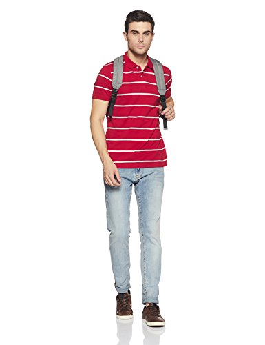 Image of Get In Men's Striped Regular Fit Polo
