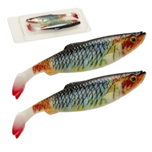 Iscas de pesca artificiais, iscas de pesca para água doce e salgada | Iscas de baixo realistas 2 uni
