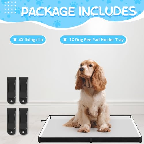 Foldtier Dog Pee Pad Holder Tray 43 X 34 Inch Extra Large Portable Puppy Pad Holder Foldable Potty Pads Tray For Dogs With 4 Fixing Clips Dog Training Pad Holder High Side Waterproof Easy To Clean thumb #2