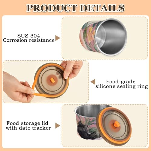 Contenedor hermético para café OTVEE 500ml acero inoxidable miniatura 5