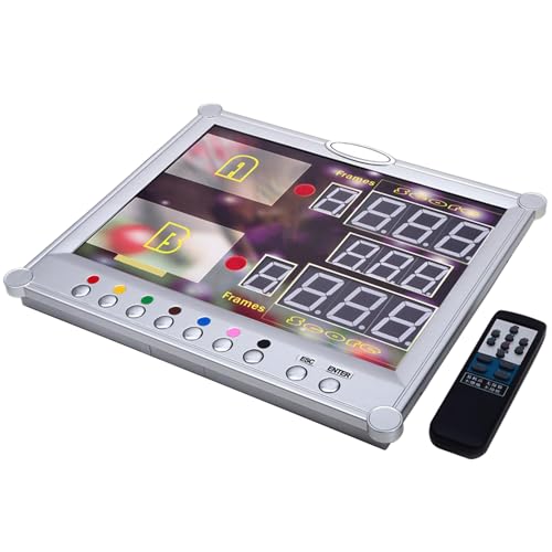 Marcador electrónico de billar con pantalla LED y control remoto de pared 1