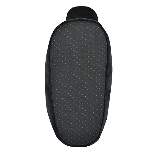 Ladies 3D Plush Novelty Dark Black Gothic Unicorn / Pegasus Slippers3