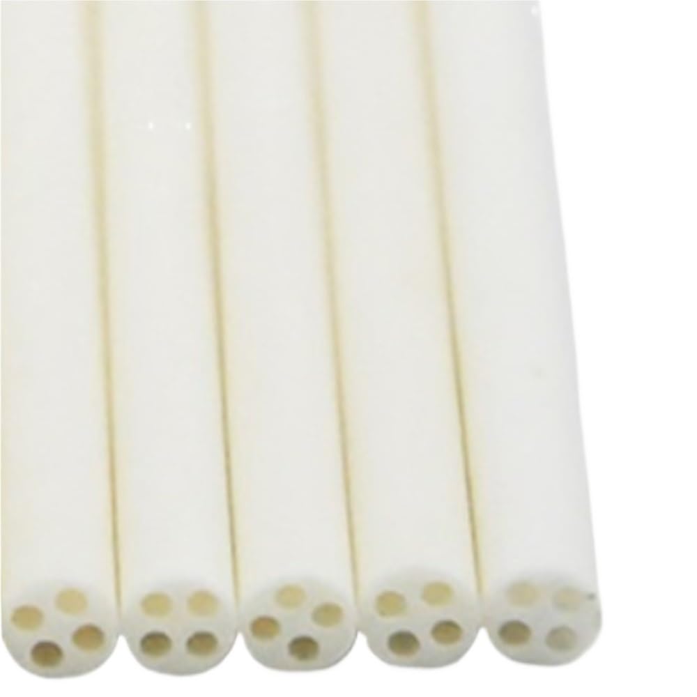 Aluminiumoxid-Keramikrohr, Packung mit 2 Aluminiumoxid-Keramikrohren 4 Löchern for Heizungen in mehreren Größen(500MM*8MM*2MM)