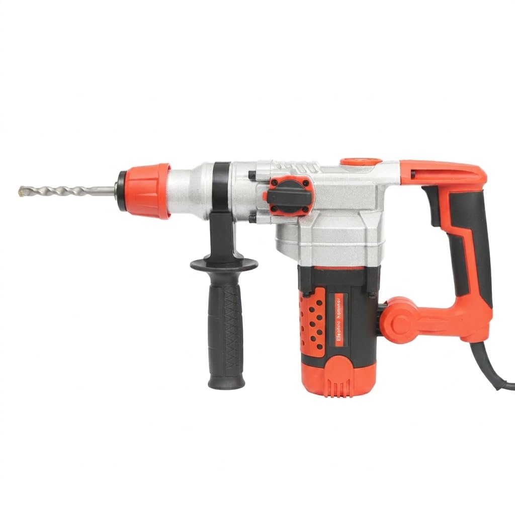 Shiyinge 2200W Electric Demolition Hammer with 39x10.5x33cm Toolbox Breaker Drill Pick Concrete Hammer Power Tool Jack Drill Tool Set 220V 930rpm for Drilling Opening Breaking etc