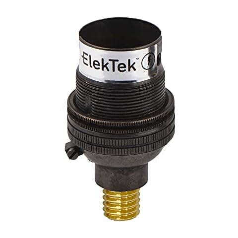 ElekTek Unswitched B22 Lamp Holder with Shade Ring Cover