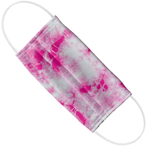 Pink Tie Dye Pattern 1-Ply Reusable Face Mask Covering with Adjustable Nose Wire, Unisex