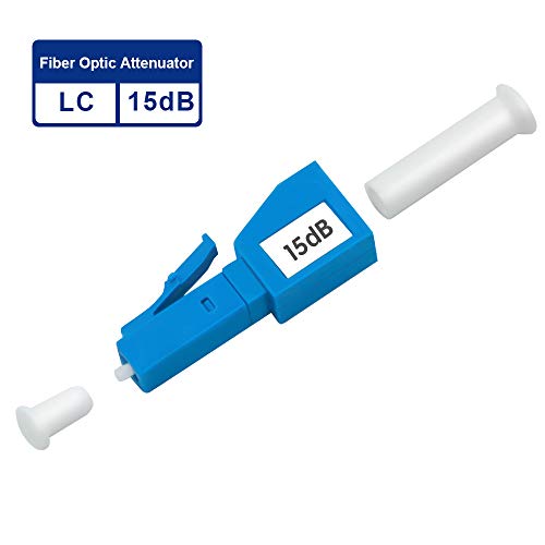 FLYPROFiber Atenuador de fibra óptica fixo de modo único LC/UPC, macho-fêmea, 15dB-2 unidades