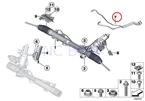 Bmw Genuine Active Steering Set Of Pipes