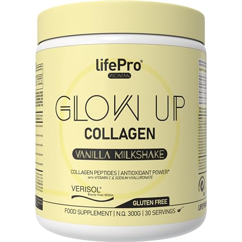 Colageno Hidrolizado Puro Verisol en Polvo con Vitamina C, Ácido Hialurónico y Zinc - 300g (30 Dosis) - Colágeno en Polvo Sin Azúcar Sabor Vainilla - Belleza desde Dentro para Piel, Cabello y Uñas