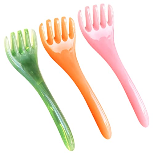 DECORNIJIA Peines Masajeadores Para Cuero Cabelludo 3 Piezas Resina Masaje Capilar Estimulación Sanguínea Multicolor Uso Diario