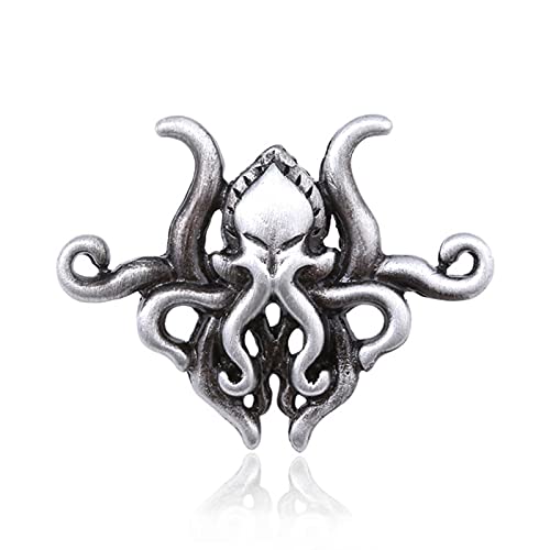 HCMA Cthulhu Mythos Octopus Abzeichen Brosche Goth Coole Tier Emaille Pins Brosche Für Mann Schmuck Zubehör
