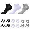 FARCHAT 12 Paar Sneaker Socken Herren Damen Schwarz Weiß Grau Kurzsocken Sportsocken Baumwollesocken Unisex