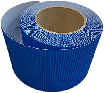 3 Ace Crafts Size 57mm x 15m (Black) Corrugated Display Borders Roll for School Classroom Decorations, Bulletin Boards and Crown Making Crafts, Scalloped Edge Border Rolls Fade Resistant