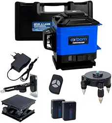Nível Laser Exbom 12 Linhas Verde Com Maleta Recarregável
