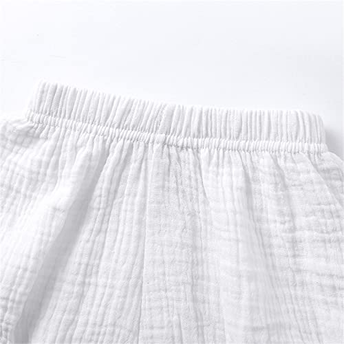 Baby Bloomers for Boys Girls Cotton Linen Bubble Shorts 𝐃iaper 𝐂overs Infant Solid Underwear Cute Summer Clothes3