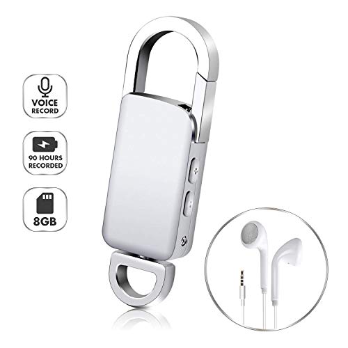 Mini Voice Recorder Dictaphone, 8GB USB Sound Audio Digital Recording Device with 96